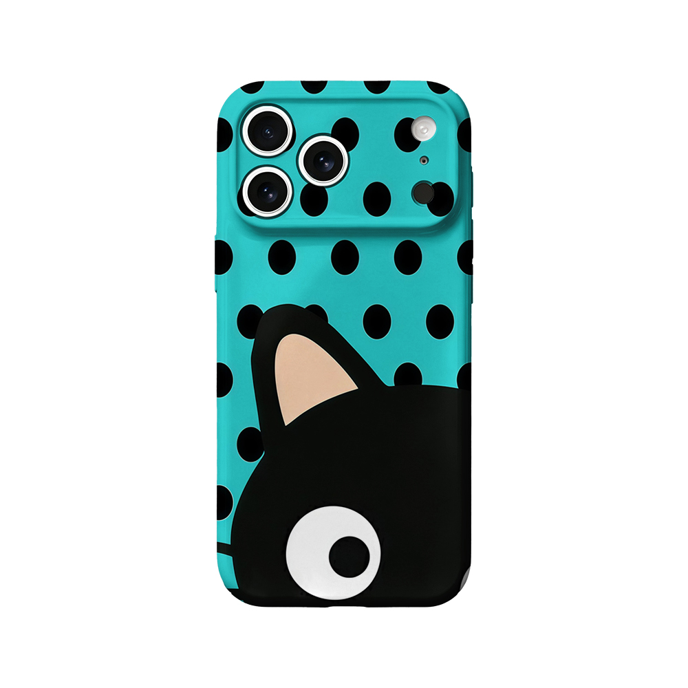 Turquoise Polka Dot Cat Phone  - đánh giá và giá Apple Iphone 15 Pro Max