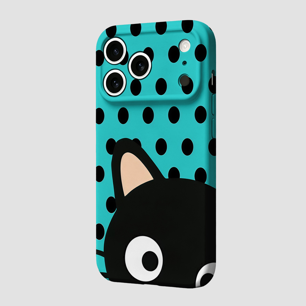 Turquoise Polka Dot Cat Phone  - đánh giá và giá Apple Iphone 15 Pro Max