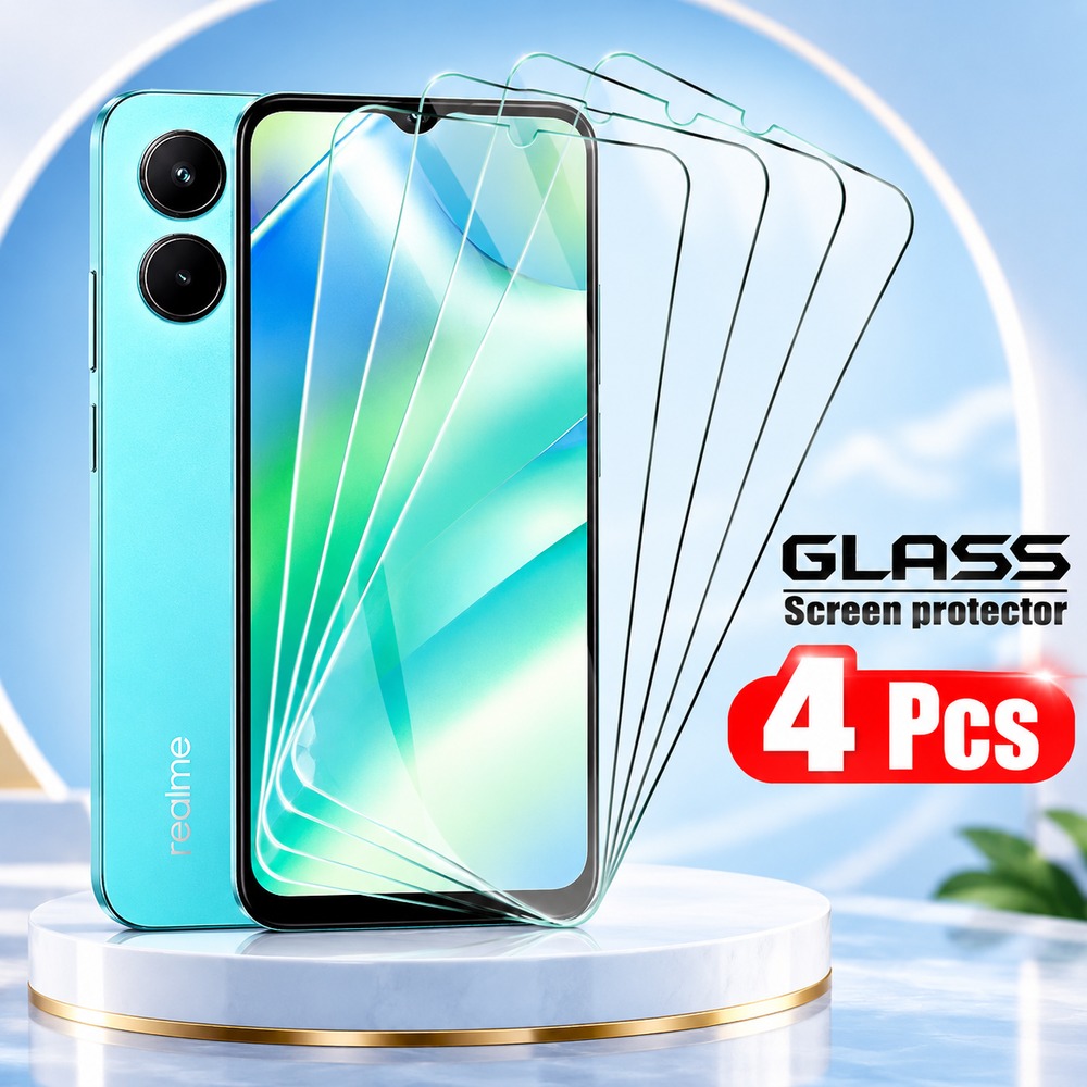 4PCS Tempered Glass For Realme - đánh giá và giá Realme C67
